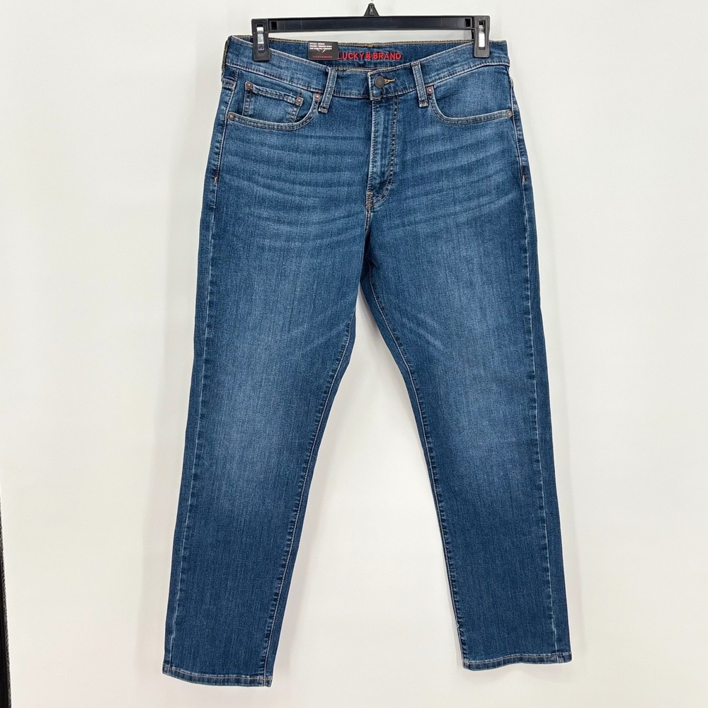Lucky Brand 410 Athletic Straight Jeans Mens 32x30 Medium Wash Stretch NEW